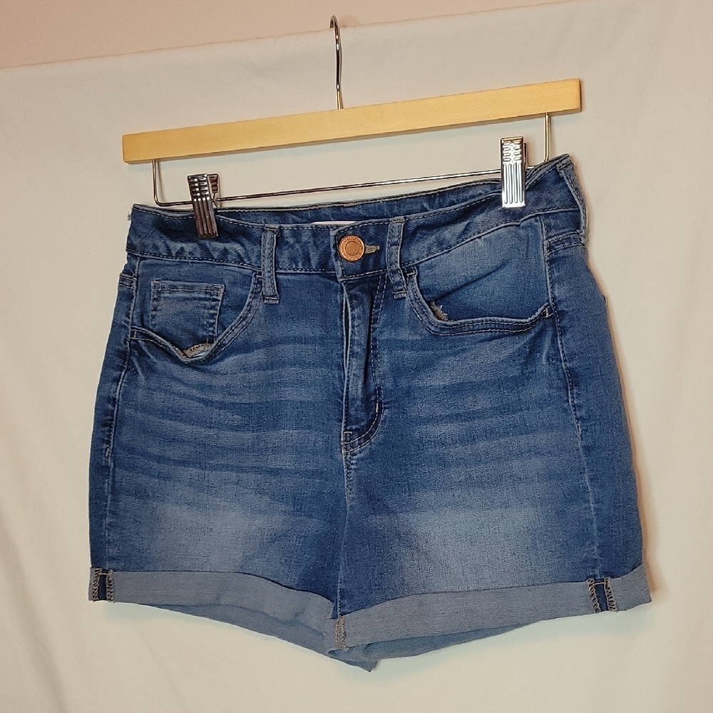 SO Blue Jean Shorts High-Waisted Cuffed